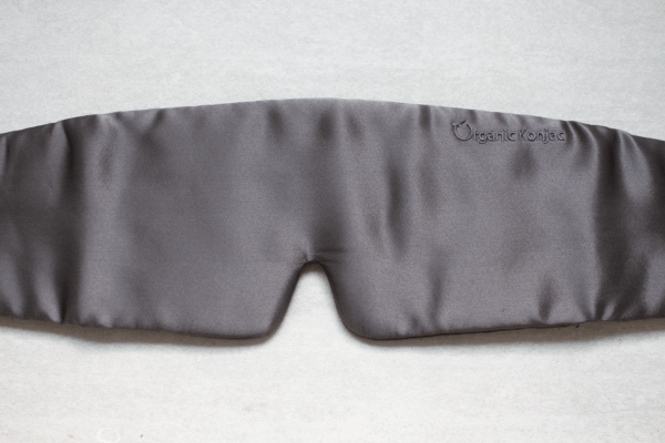 Organic Konjac Silky Sleep Mask - Mulberry Silk Dark Grey - Image 3